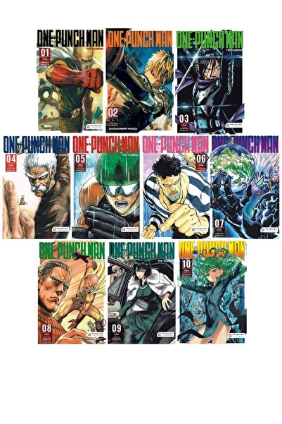 Akıl Çelen Kitaplar One Punch Man 1-2-3-4-5-6-7-8-9-10 Manga Seti (10 KİTAP) ...