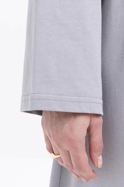 ALLDAY Gray-Waist Tie Dress