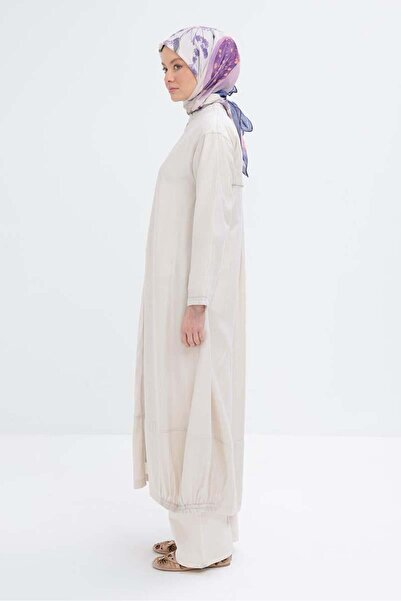 ALLDAY Stone-Skirt Zippered Ferace with Elasticized Hem