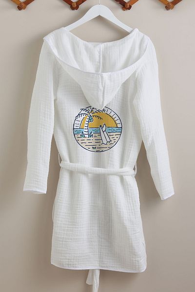 Tuğba Kuğu 4 Layer Muslin Bathrobe - Summer Vibes