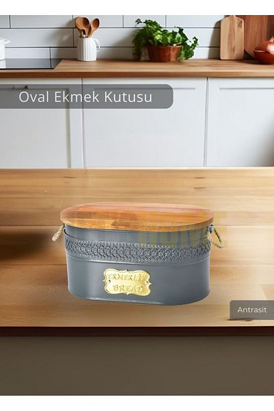 Jet's Home Stainless Bread Storage Box and Bread Bowl with Board