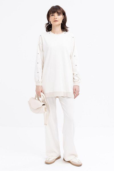ALLDAY Stone-ribbed trouser set