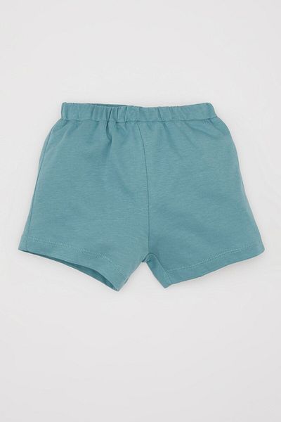 DeFacto Printed Combed Cotton T-Shirt and Shorts 2 Piece Set for Baby Boy - C5919a524sm