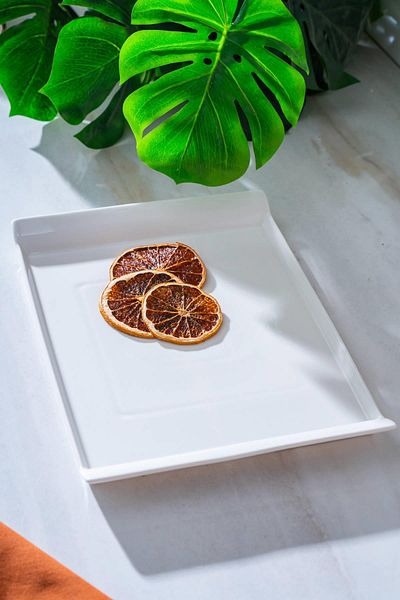 ACAR Bianco Perla Rectangular Presentation Plate - 31 cm