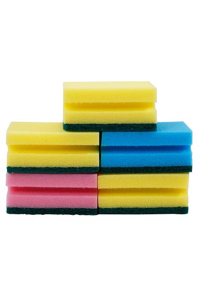 CLIKON BM261 Multicolored Grip Sponge Scourer – 5-Pack for Versatile Cleaning (SP-G305)