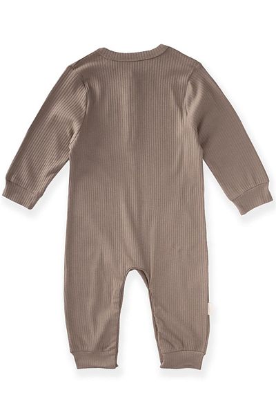 Cigit Cuffed Ribbed Jumpsuit Age 0-3 Mink