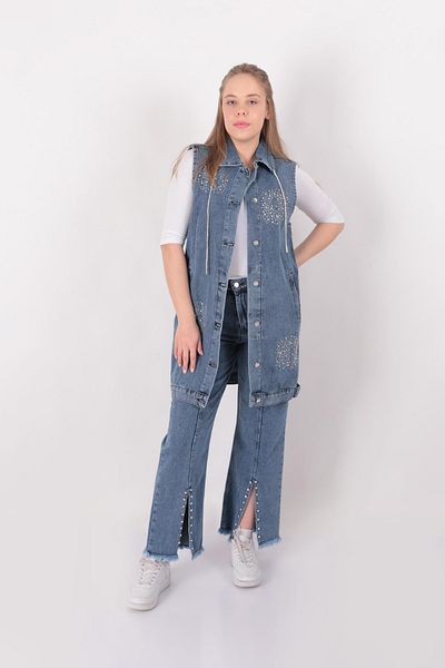 Aynaz 1057 Vestă de jeans pentru femei