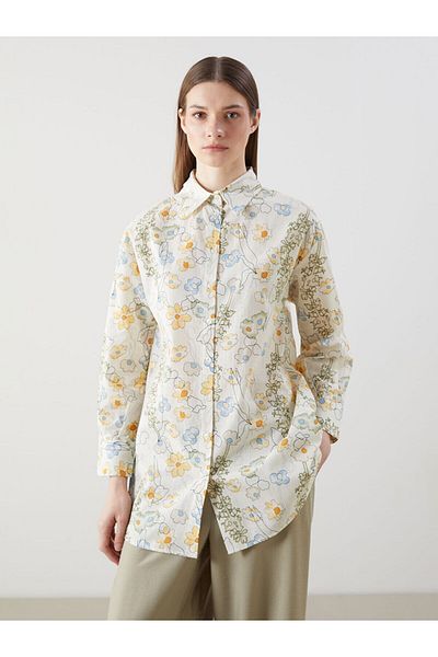 LC Waikiki Patterned Oversize Women's Shirt Tunic