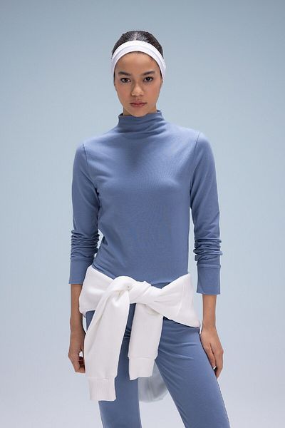 DeFacto Tricou cu mânecă lungă, cu guler în picioare, slim fit, slim fit C5274ax24sp