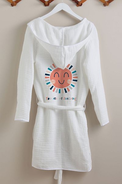 Tuğba Kuğu 4 Layer Muslin Bathrobe - Pure Baby Series - Smiling Colored Sun