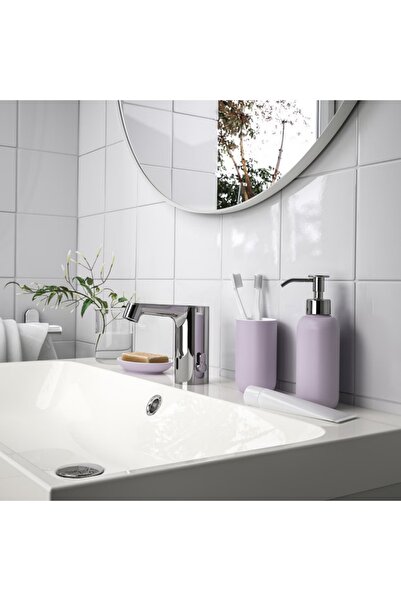 IKEA EKOLN Soap Dish Lilac – Stoneware Bathroom Accessory, 13x9 cm – IKEA