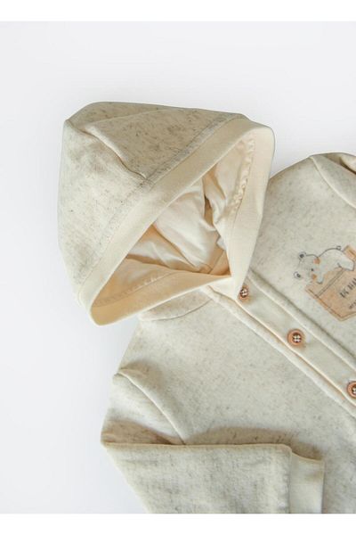kitikate Organic Bear Cardigan Beige