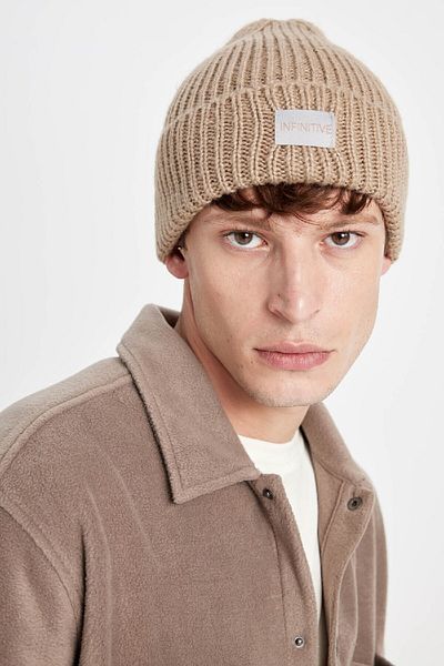 DeFacto Men's Woven Labeled Beret U9177Az24Wn