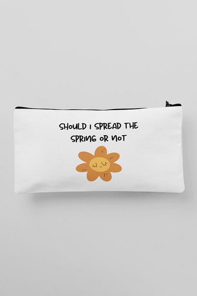 qoeuyl boutique Geantă de machiaj din pânză imprimată soare - Suport stilou și portofel