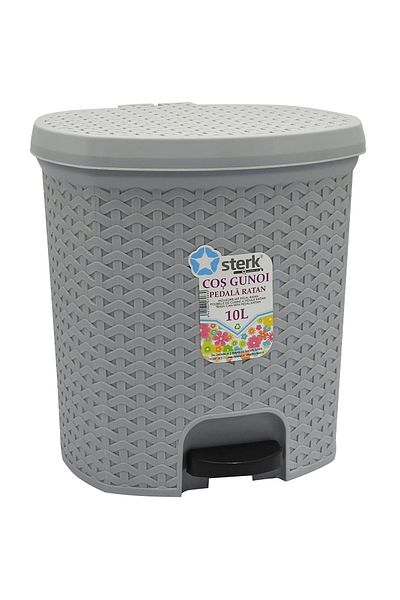 DAR RATTAN PEDAL WASTE BASKET 10L