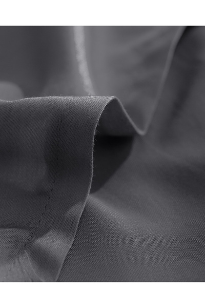 Madame Coco Ciel Double 100% Cotton Elastic Satin Bed Sheet - Dark Gray