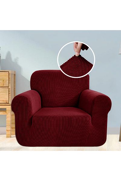 Home Still ARMCHAIR COVER, BURGUNDY