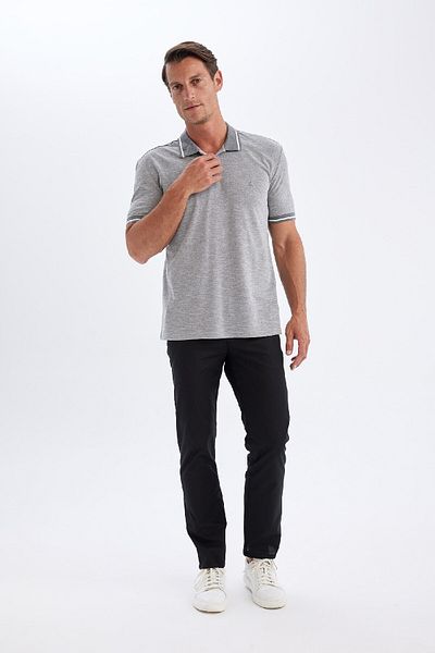 DeFacto Pique Polo T-Shirt - Short Sleeve, Regular Fit C6006AX24SM