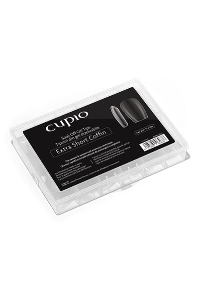 Cupio Dissolvable full nail tips set 240pcs - Extra Short Coffin
