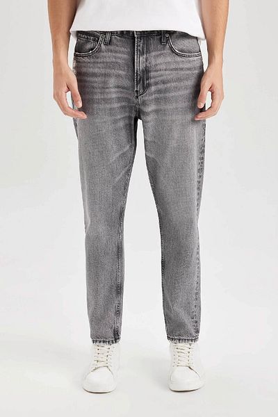 DeFacto 100 % Baumwolle 90er-Jahre Slim Fit Slim Fit Jeans mit hoher Taille und schmalem Bein C6907ax24au