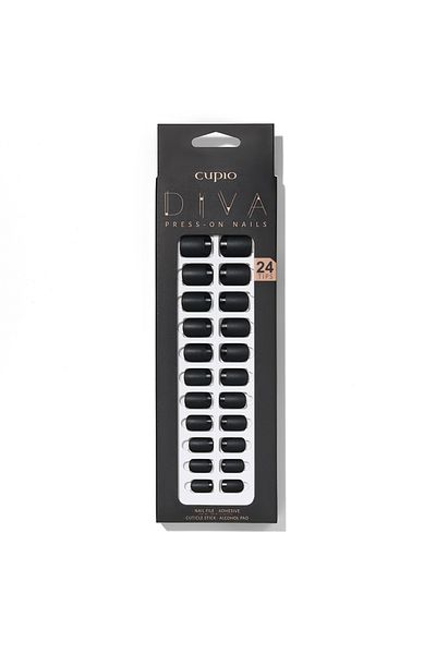 Cupio Set unghii false Cupio Diva - Black French