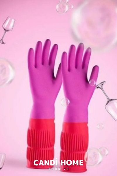 HOBİ CONDİ New Premium Special Series Long Length Protective Sleeve Dishwashing Gloves