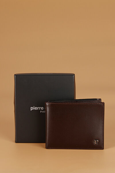 Pierre Cardin 2243 Hakiki Deri Erkek Cüzdan Kartlık Analin Kahverengi