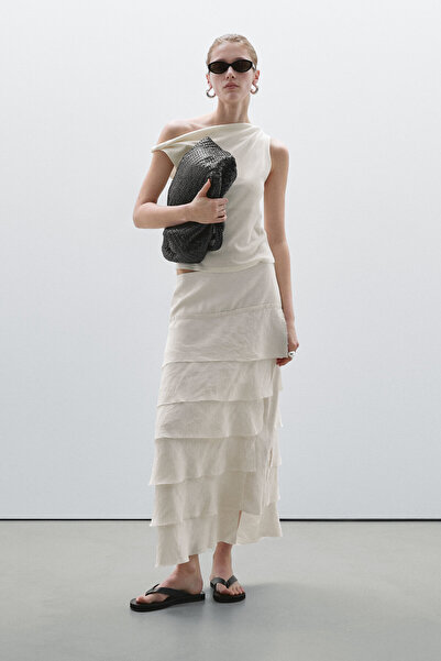 Massimo Dutti Düğüm detaylı drapeli pamuklu top