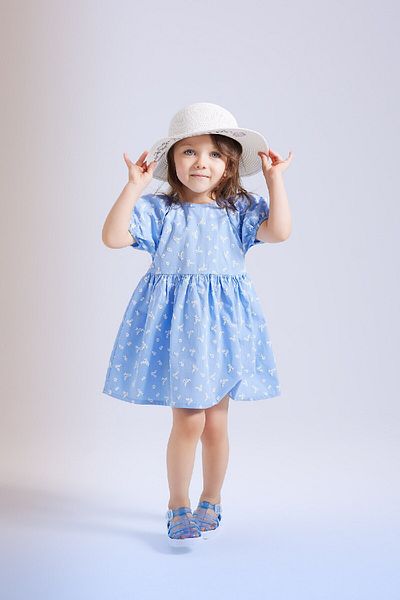 DeFacto Rochie din poplin cu mâneci scurte pentru fetiță C4502A524SM