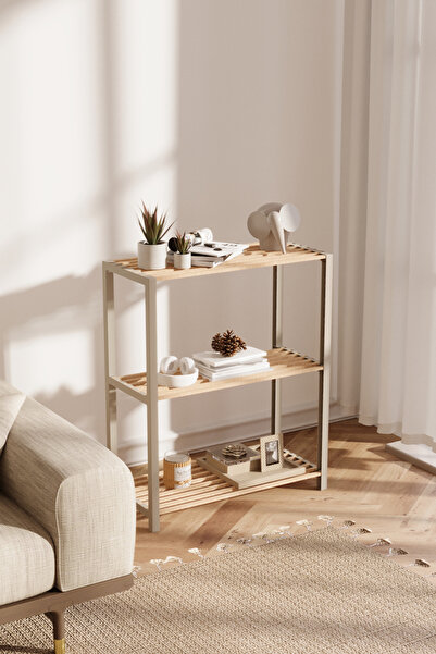 FixWood FIX-2004 Çok Amaçlı Modüler 3 Katlı Ahşap Raf