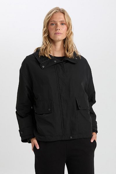 DeFacto Waterproof Hood Pocket Snap Fastener Detachable Coat C6878Ax25Sp