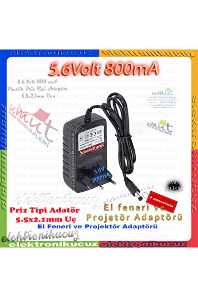 Genel Markalar Gold Silver 5.6 Volt 800mA Fener Projektör Şarj Aleti Uyumlu G...