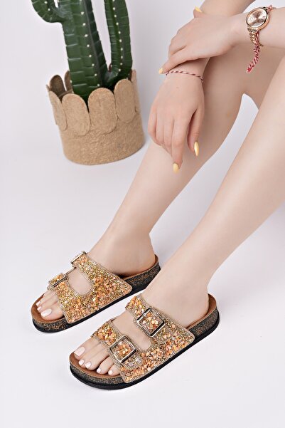 MUGGO Γυναικείες παντόφλες CRACOW με διπλή ρίγα με ρυθμιζόμενη ζώνη