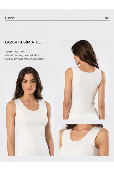 TÜREN Women's 906 Laser Cut Cotton Undershirt Season