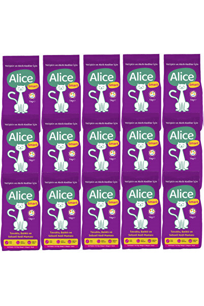 Alice Smart Yetişkin Kedi Maması 15x1kg + Çim Hediyeli