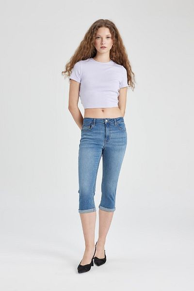 DeFacto Tricou modal cu mânecă scurtă cu gât crew - C5699ax24sp
