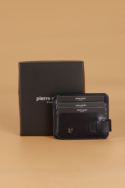 Pierre Cardin 0510 Genuine Leather Men's Wallet Card Holder Analine Navy Blue