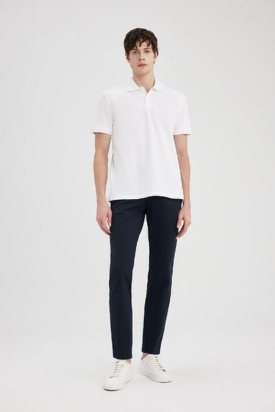 DeFacto Regular Fit Straight Leg Gabardine Chino Canvas Trousers T1052az24sp