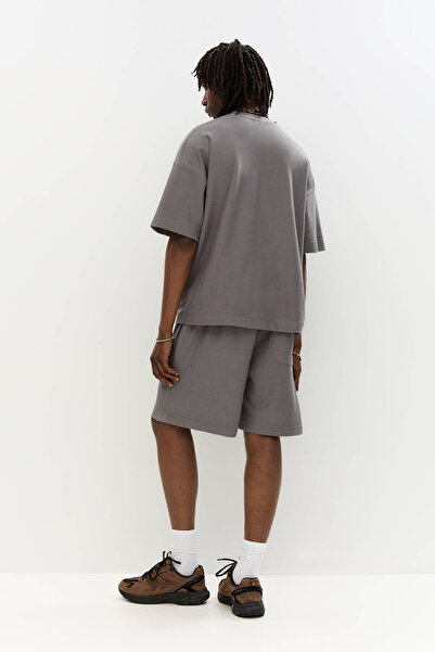 Pull & Bear Verev dokulu jogger bermuda şort