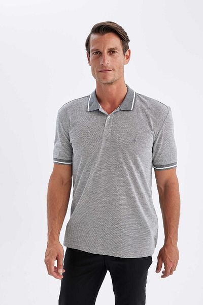 DeFacto Pique Polo T-Shirt - Short Sleeve, Regular Fit C6006AX24SM