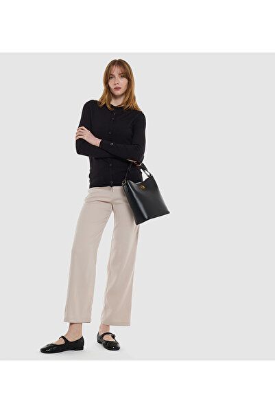 BCBG BASIC FRONT OPEN FLAT KNIT CARDIGAN