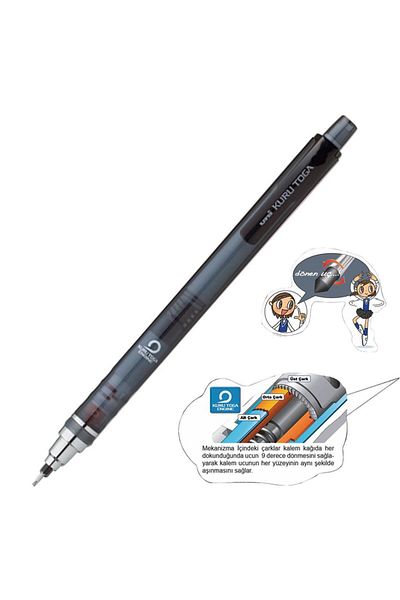 Uni Ball Dry Tolf t 0.5 Versatil Black M5-450T