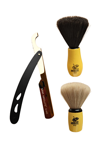 Nano Absolute Traş Seti G-179 Ustra + Sakal Fırçası 2022 + Ense Fırçası 2023