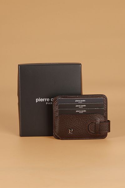 Pierre Cardin Ανδρικό Πορτοφόλι - Γνήσιο Δέρμα |   Θήκη για κάρτες FLOTUR BROWN