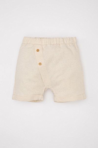 DeFacto Baby Boy 2-Piece Set Linen Short Sleeve T-Shirt Shorts C5181A524Sm
