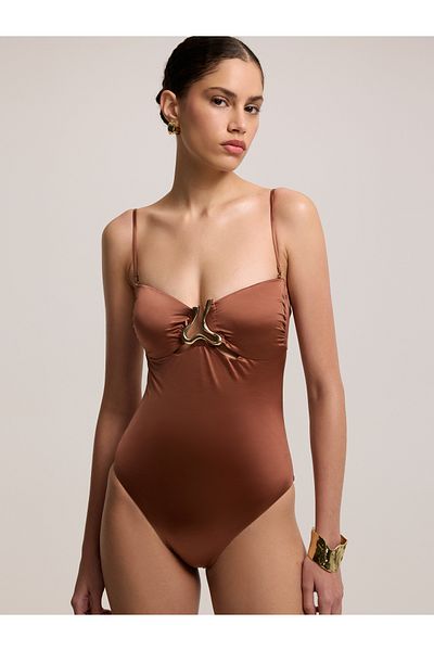 BAQA Moeva Elegant Metal Detailed One Piece Swimsuit