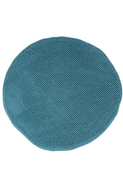 JOTTA Covor baie rotund 80cm, albastru, Fringe