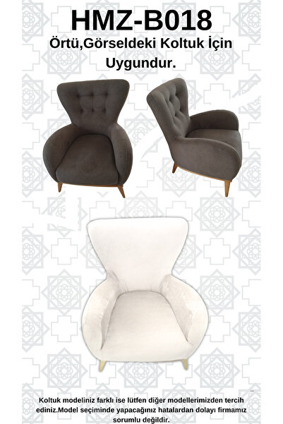 Akbal Home İtalyan Nubuk HMZ-B018 Kalıp Berjer Koltuk Örtüsü