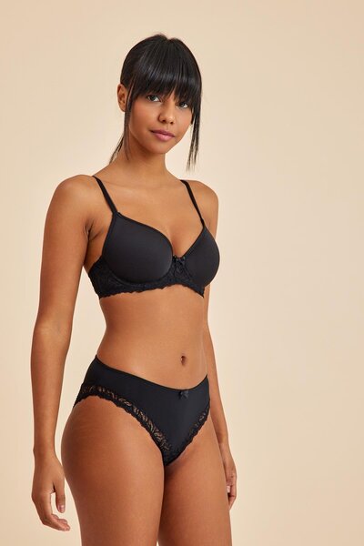 Amarelle Luna Black Lace Slip Panties
