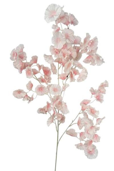 Nettenevime Yapay Çiçek Pembe Zambak Tek Dal 90*35cm Kumaş Çiçek Uzun Dal